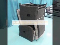 Наружная регулируемая крыша Садовая мебель Лежачие кресла Кровать Салон Раттан дневная кровать Стул Отдых диванный набор