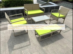 Ручно изготовленный ратанный кофейный столешничный стул для обеда и расслабления на открытом воздухе Столешничный стол Османские мебельные комплекты