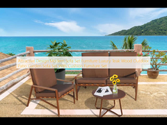 Привлекательный дизайн Современный диван мебель роскошный деревянный тек для наружного двора садовый диван с подушкой мебель