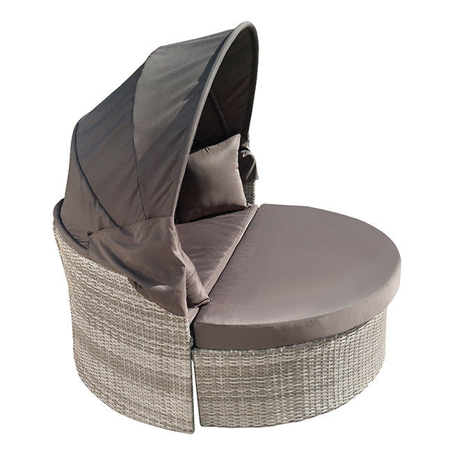 PE Rattan Garden Lounge Chair Sofa Furniture Chair Daybed Lying Bed Beach
